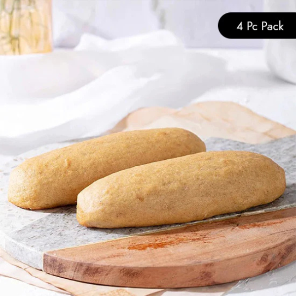 W.wheat hotdog bun 4pc